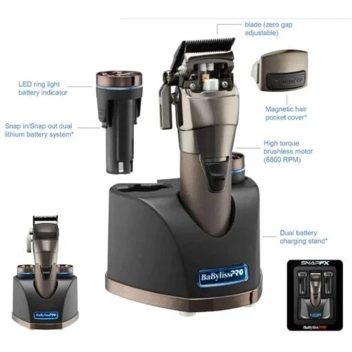 Babyliss PRO Snap FX Clipper Zwart Babyliss PRO Snap FX Clipper Zwart -L'Oreal Verkoop babyliss pro snapfx clipper2