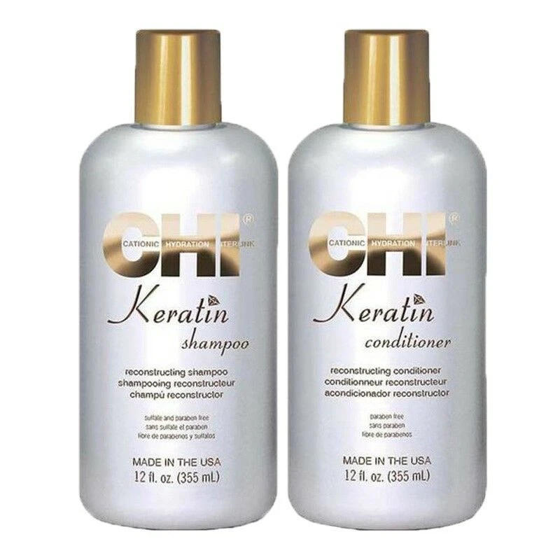 CHI Keratin Shampoo 355ml + Conditioner 355ml CHI Keratin Shampoo 355ml + Conditioner 355ml -L'Oreal Verkoop chi keratin shampoo 355ml conditioner 355ml 1